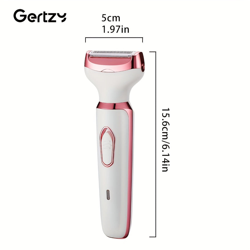 4-in-1 Rechargeable Electric Razor for Women - Face, Nose, Legs, Underarm, Bikini Trimmer - Wet & Dry, Painless Grooming Kit - Portable & Rechargeable, Father'S Day Gift
