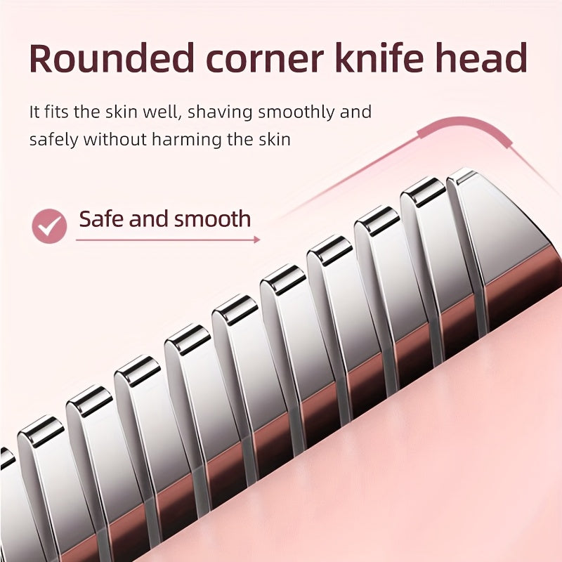 1pc Rechargeable Twin Head Cordless Electric Shaver 2in 1 Unisex Electric Shaver Twin Head Bikini Trimmer Wet and Dry Body Hair Trimmer and Facial Epilator for Bikini Underarms Legs Arms Body and Face